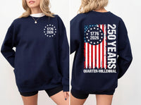 America 250th Anniversary Sweatshirt, 1776 2026 USA Shirt, 250 Years of America Tee, Patriotic American Shirt, Memorial Day Gift, Front Back