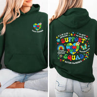 Personalized Autism Shirt, Autism Awareness Shirt, Family Autism Support Squad Tee, Autism Mom, Neurodiversity Inclusion Shirt, Front Back