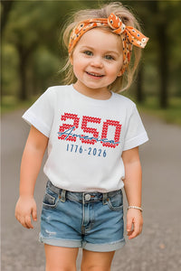 America 250th Anniversary Kids Shirt, US 250 Years Shirt, Independence Day Kids Tee, Patriotic Toddler Shirt, Fourth of July Gifts