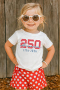 America 250th Anniversary Kids Shirt, US 250 Years Shirt, Independence Day Kids Tee, Patriotic Toddler Shirt, Fourth of July Gifts