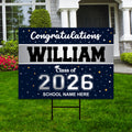 Personalized Graduation Senior Yard Sign 2026, Senior Grad Sign, Class of 2026, Custom Graduation 2026 Yard Sign with Metal H-Stake