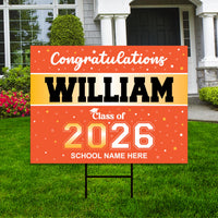 Personalized Graduation Senior Yard Sign 2026, Senior Grad Sign, Class of 2026, Custom Graduation 2026 Yard Sign with Metal H-Stake