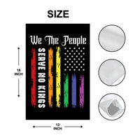 Democracy Has No Kings Garden Flag, Double Sided, No Kings In America Protest, Anti-Trump Flag, Resist Racism, Resist Fascism Flag