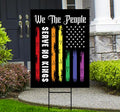 No Kings In America Yard Sign - Resist Hate Lawn Sign, Anti-Trump Sign, Resist Racism, Resist Fascism Yard Sign with Metal H-Stake