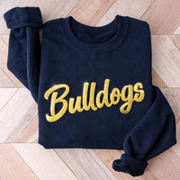 Custom 3D Puff Print Team Name Sweatshirt, Personalized Puff Writing Sweatshirt, Embossed Mascot Tee, 3D Glitter Puff Print, School Sports Shirt