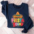 Fiesta Squad Sweatshirt, Mexican Fiesta Party Shirt, Sombrero Hat Tee, Cinco De Mayo Shirt, Hispanic Party Shirt, Unisex Fiesta Shirt