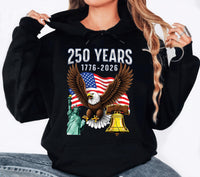 250 Years American Shirt, 250th Anniversary USA Flag Shirt, Patriotic 4th of July Tee, USA Independence Day Shirt, Gifts for Patriots