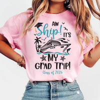 Graduation Cruise Shirt, Aw Ship It's a Grad Trip Shirt, Class of 2026 Shirt, Family Cruise Tee, Matching Grad Shirt, Unisex Cruise Shirt