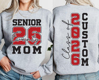 Custom Senior 2026 Mom Shirt, Graduation 2026 Mom Shirt, Proud Senior Mom Tee, Class of 2026 Shirt, Graduation Gift, Front Back