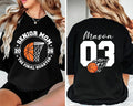 Senior Mom 2026 Basketball Shirt, Custom Name Senior Night Shirt, Final Quarter Basketball Tee, Basketball Mom Shirt, Front Back
