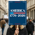 250 Years American Poster Sign, Patriotic 250th Anniversary Decor, Celebrate Independence Liberty National Pride Wall Art USA