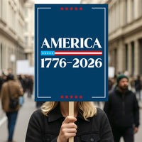250 Years American Poster Sign, Patriotic 250th Anniversary Decor, Celebrate Independence Liberty National Pride Wall Art USA