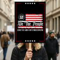 250 Years American Poster Sign, Patriotic 250th Anniversary Decor, Celebrate Independence Liberty National Pride Wall Art USA