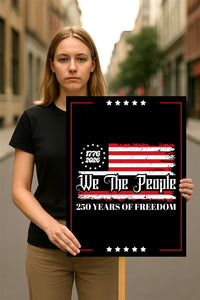 250 Years American Poster Sign, Patriotic 250th Anniversary Decor, Celebrate Independence Liberty National Pride Wall Art USA