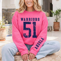 Custom Number Game Day Sweatshirt, Name on Sleeve Mama Shirt, Basketball Mom Shirt, Football Fan, Personalized Mama Shirt, Front Sleeve