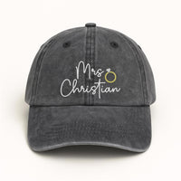 Bride Embroidered Hat, Future Mrs Personalized Hat, Engagement Gift for Bride, Bride to Be Cap, Bridal Shower Gift, Wedding Bride Hat