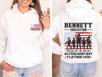 Custom Military Graduation Hoodie, Family Day Boot Camp Shirt, Proud Military Family Tee, Bootcamp Support Tee, Graduation Gifts, Front Back