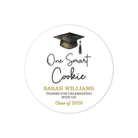 One Smart Cookie 2026 Graduation Labels, Class of 2026 Graduation Stickers, Personalized Graduation Favor Labels, Cookie Bag Stickers