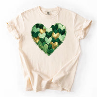Brushstroke Heart St Patrick’s Day Sweatshirt, Lucky Heart Shirt, Irish Holiday Tee, Cute St Patrick Shirt, Unisex Shamrock Heart Shirt