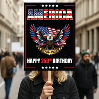 250 Years American Poster Sign, Patriotic 250th Anniversary Decor, Celebrate Independence Liberty National Pride Wall Art USA