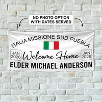 Welcome Home Missionary Banner with Photo, LDS Mission Homecoming Banner, Personalized Missionary Return Banner, Mission Celebration Sign