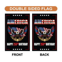 250 Years American Garden Flag, Patriotic 250th Anniversary Yard Flag, Celebrate Independence, Liberty National Pride Garden Decor