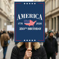 250 Years American Poster Sign, Patriotic 250th Anniversary Decor, Celebrate Independence Liberty National Pride Wall Art USA