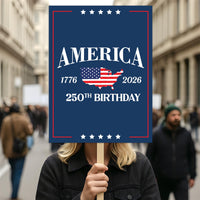 250 Years American Poster Sign, Patriotic 250th Anniversary Decor, Celebrate Independence Liberty National Pride Wall Art USA