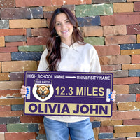 Custom College Road Sign PVC, Personalized Road to Success Sign, Graduation College Commitment Sign, High School Senior Gift