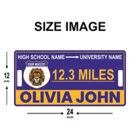 Custom College Road Sign PVC, Personalized Road to Success Sign, Graduation College Commitment Sign, High School Senior Gift
