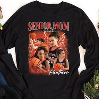 Custom Senior Mom 2026 Sweatshirt, Personalized Basketball Senior Night Shirt, Senior Dad Shirt, Senior Aunt Tee, Unisex Senior Family Shirt