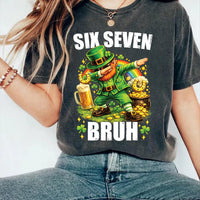 Bruh St. Patrick's Day Six Seven Sweatshirt, 67 Meme Shirt, Funny Six Seven Tee, Meme Shirt, Holiday Gifts, Gift for Kids Men Women