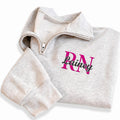 Embroidered Nurse Quarter Zip Sweatshirt, RN Nursing Student Pullover, NICU Nurse Gift, Nurse Graduation Gift, Healthcare Sweatshirt