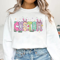 Personalized Easter Coquette Shirt, Custom Easter Mama Shirt, Aesthetic Pastel Easter Tee, Custom Name Easter Shirt, Easter Gifts, Mom Gift