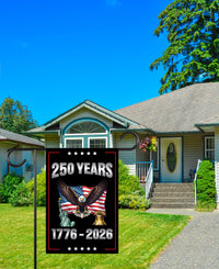 250 Years American Garden Flag, Patriotic 250th Anniversary Yard Flag, Celebrate Independence, Liberty National Pride Garden Decor