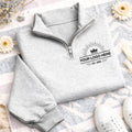 Custom Logo Embroidered Quarter Zip Sweatshirt, Personalized Company Pullover, Business Team Uniform Quarter Zip Sweater