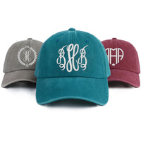 Monogram Hat Womens Personalized Baseball Cap, Custom Initials Embroidered Hat, Monogram Dad Cap Gift for Her, Bridesmaid Gift Hat