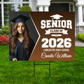 Personalized Graduation Yard Sign 2026 with Photo - Grad Sign, Class of 2026, Custom Graduation 2026 Yard Sign with Metal H-Stake