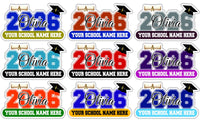 Personalized Graduation 2026 Yard Sign, Custom Name & School Name Yard Decor, Class of 2026 Outdoor Graduation Lawn Sign with Stakes