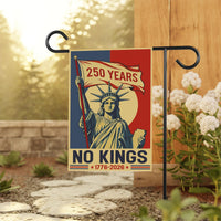 No Kings in America 250 Years Protest Garden Flag, Double Sided, Resist Hate, Anti-Trump, Resist Racism, Resist Fascism, Political Flag