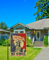 No Kings in America 250 Years Protest Garden Flag, Double Sided, Resist Hate, Anti-Trump, Resist Racism, Resist Fascism, Political Flag