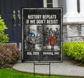 ICE Equals American Gestapo Yard Sign, No Kings Lawn Sign, Anti-Trump Sign, Resist Racism, Resist Fascism Yard Sign with Metal H-Stake