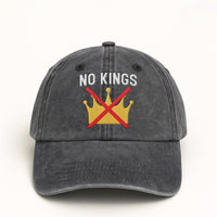 No Kings In America Embroidered Hat, Hat Gift For Anti MAGA, Anti-Trump Hat, Democracy Embroidered Hat, Protest Hat, Patriotic Hat