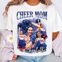 Personalized Cheer Mom Shirt, Custom Photo Cheer Mama Shirt, Game Day Cheerleading Tee, Cheer Mom Picture Shirt, Cheer Gifts, Gifts for Moms
