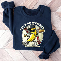 Funny Banana Baseball Shirt, Sports Team Mascot Shirt, Hip Hop Banana Tee, Funny Baseball Shirt, Unisex Baseball Shirt, Baseball Gifts