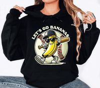 Funny Banana Baseball Shirt, Sports Team Mascot Shirt, Hip Hop Banana Tee, Funny Baseball Shirt, Unisex Baseball Shirt, Baseball Gifts