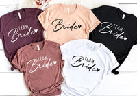 Team Bride Shirt, Bachelorette Party Shirt, Bridesmaid Shirts Tee, Bridesmaid Proposal Shirt, Squad Bachelorette Shirt, Wedding Gifts