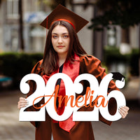 Personalized 2026 Graduation Sign, PVC Custom Name Senior Graduation Party Prop Sign, High School College University School Graduation Gift