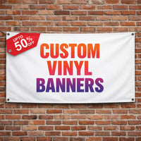 Custom Vinyl Banner 13oz Personalized Business Advertising Banner, Waterproof UV Resistant Indoor Outdoor Event Birthday Banner