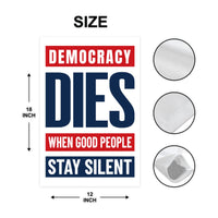 Defend the Constitution, No Kings In America Protest Garden Flag, Double Sided, Resist Hate, Anti-Trump, Resist Racism, Resist Fascism Flag